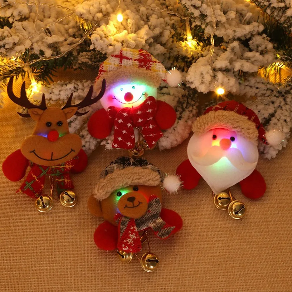 Christmas Decorations Luminous Hanging Bell Brooch Badge Old Man Snowman Bear Xmas Noel Cristmas Ornaments New Year
Christmas Decorations Luminous Hanging Bell Brooch Badge Old Man Snowman Bear Xmas Noel Cristmas Ornaments New Year