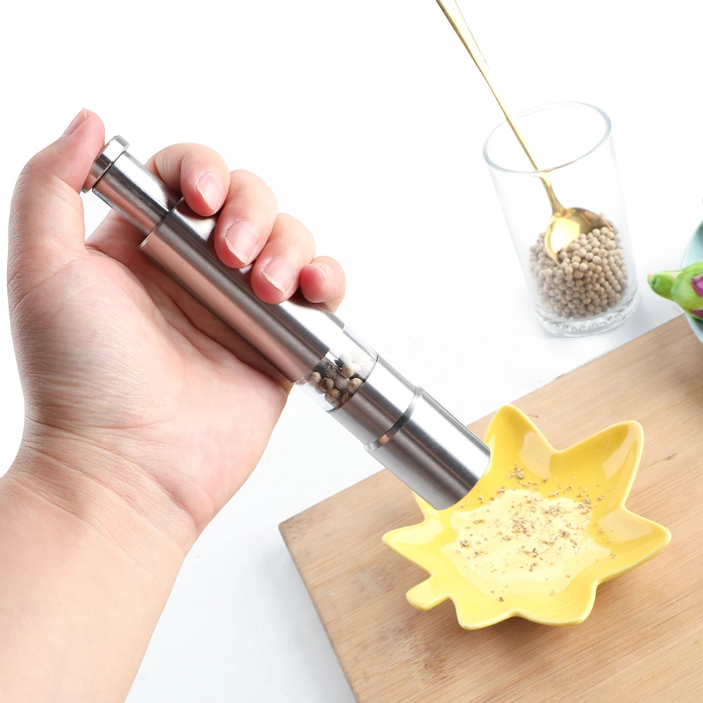 Home Kitchen Tool Seasoning Grinding Manual Stainless Steel Kitchen Accessories Salt Pepper Spice Sauce Grinder Pepper Mill
Home Kitchen Tool Seasoning Grinding Manual Stainless Steel Kitchen Accessories Salt Pepper Spice Sauce Grinder Pepper Mill