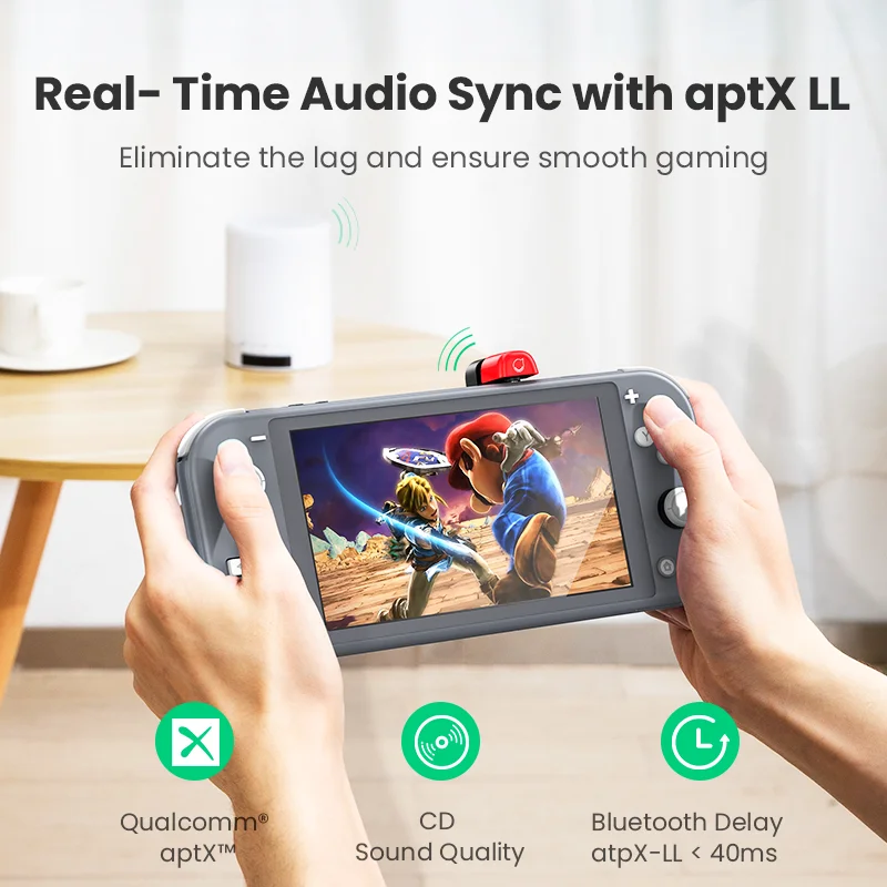 Bluetooth 5 0 передатчик Ugreen аудио адаптер 3 мм для Nintendo Switch Lite APTX LL с низкой задержкой