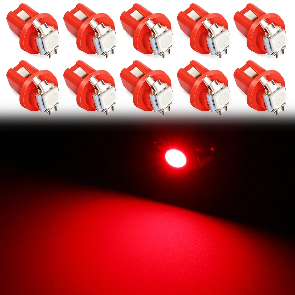 10 шт. T5 B8.5D 509T B8.5 Smd СВЕТОДИОДНЫЙ ная Автомобильная светильник ПА для инструментов