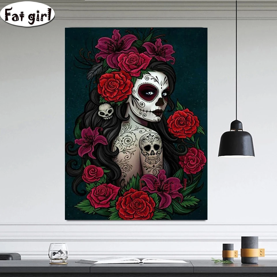 Diamond Embroidery diy 5D Diamond Painting rose SKull girl Cross Stitch square round drill flower Crystal rhinestone Mosaic kits
Diamond Embroidery diy 5D Diamond Painting rose SKull girl Cross Stitch square round drill flower Crystal rhinestone Mosaic kits