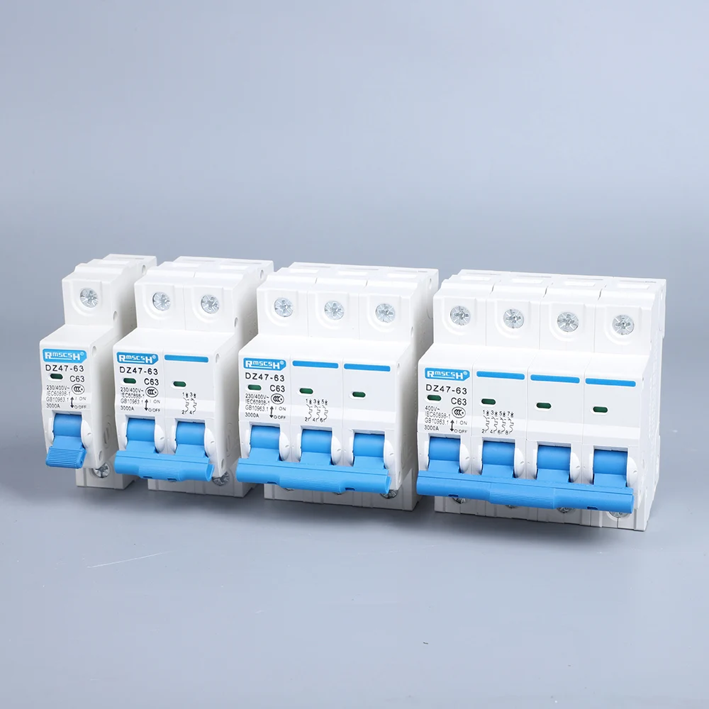 DZ47 1-4P 3A/6A/10A/16A/20A/32A/40A/50A/63A 400V C Type Mini Circuit Breaker MCB 35mm Din Rail Mount Breaking Capacity
DZ47 1-4P 3A/6A/10A/16A/20A/32A/40A/50A/63A 400V C Type Mini Circuit Breaker MCB 35mm Din Rail Mount Breaking Capacity