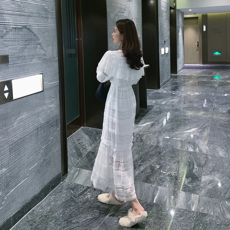 JXMYY Women Dress 2020 New Spring Summer Elegant Long Lace Dress High Waist Sexy V Neck Party Dresses Vestido Robe Mujer
JXMYY Women Dress 2020 New Spring Summer Elegant Long Lace Dress High Waist Sexy V Neck Party Dresses Vestido Robe Mujer