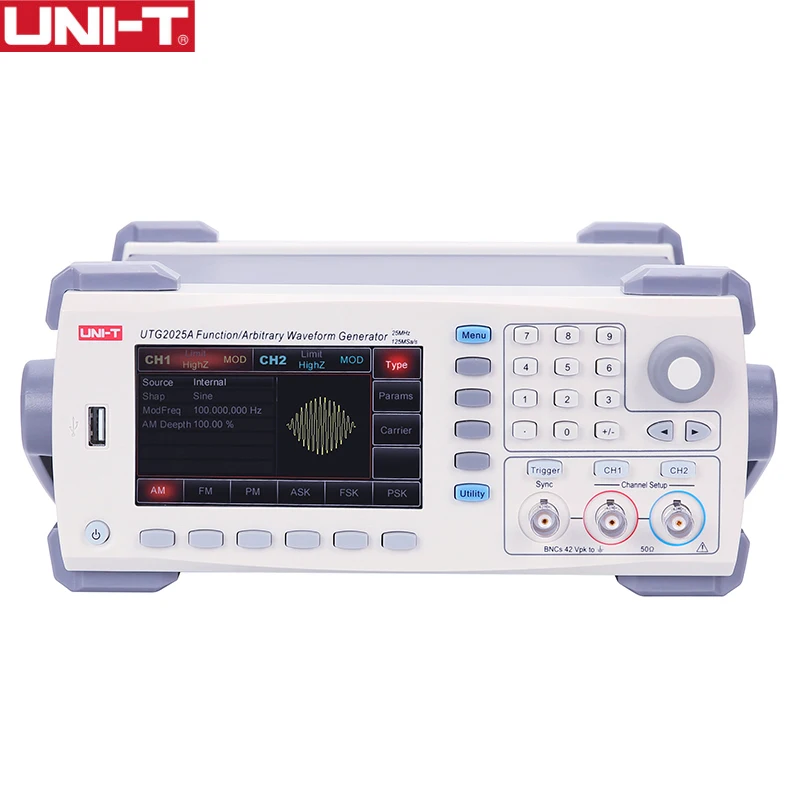 UNI-T UTG2025A Function / Arbitrary Waveform Generator 200MS/s 25MHz Channels 2 USB Device 4.3 Inches 64K Color TFT LCD Display
UNI-T UTG2025A Function / Arbitrary Waveform Generator 200MS/s 25MHz Channels 2 USB Device 4.3 Inches 64K Color TFT LCD Display