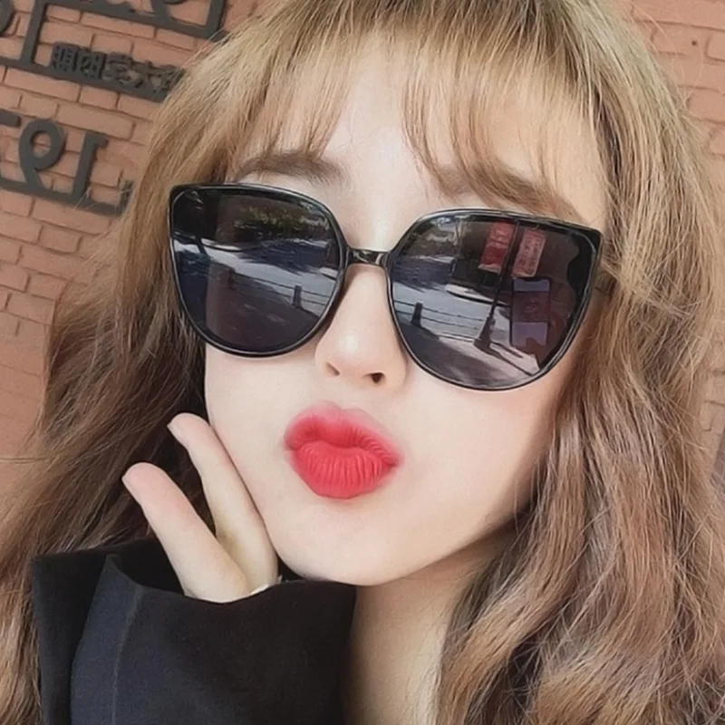 2020 Vintage Big Frame Cat Eyes Sunglass Fashion Peasonality Sun Glasses New Ladies Retro Brand Designer Female Eyewear | Аксессуары для
