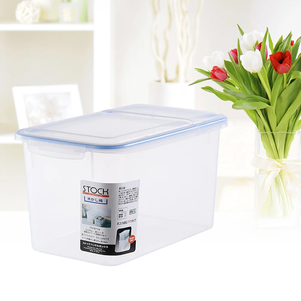 Clear Rice Storage Container Grain Dry Food Storage Bin with Locking Lid Portable Food Keeper Size 1
Clear Rice Storage Container Grain Dry Food Storage Bin with Locking Lid Portable Food Keeper Size 1