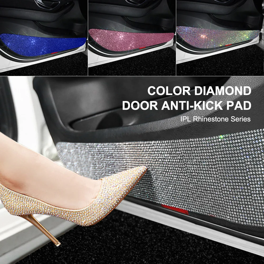 4Pcs Bling Car Door Anti-kick Pad Shiny Rhinestones Car Door Protective Pads Front Rear Doors Anti-collision Anti-Dirty Stickers
4Pcs Bling Car Door Anti-kick Pad Shiny Rhinestones Car Door Protective Pads Front Rear Doors Anti-collision Anti-Dirty Stickers