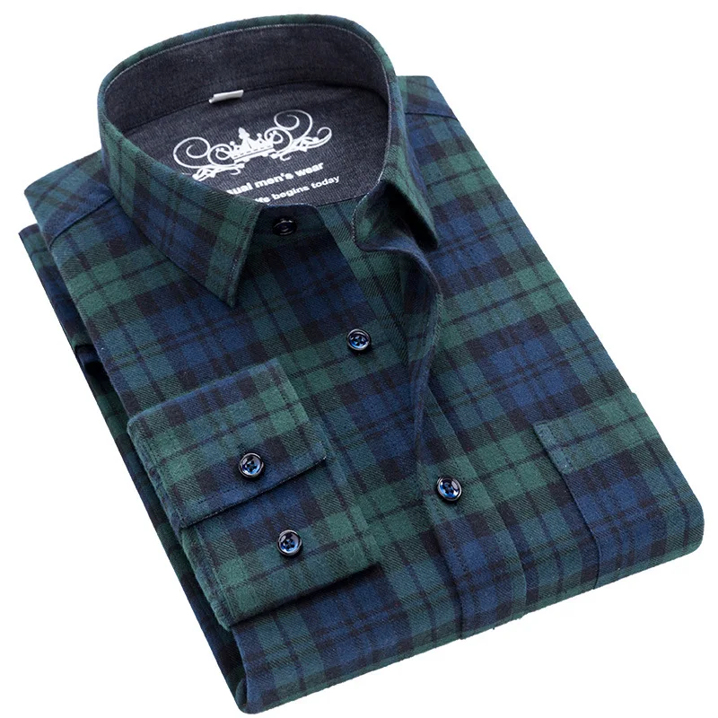 Men's Plaid Long Sleeve Shirts Autumn Winter Classic Style Flannel Warm Casual Shirts For Men Regular Fit Cotton Shirts Clothing
Men's Plaid Long Sleeve Shirts Autumn Winter Classic Style Flannel Warm Casual Shirts For Men Regular Fit Cotton Shirts Clothing