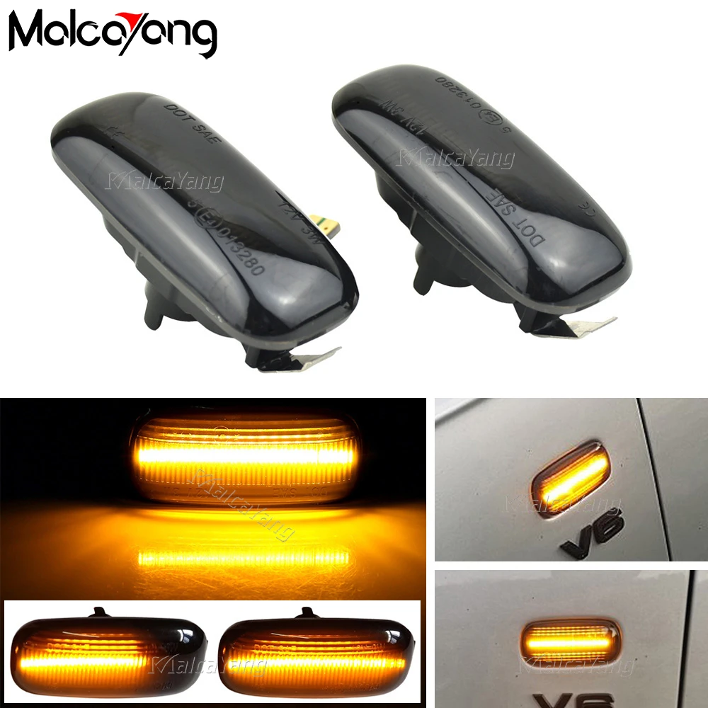 

For Audi A3 S3 8P A4 S4 RS4 B6 B7 B8 A6 S6 RS6 C5 C7 LED Dynamic Turn Signal Light Side Marker Sequential Indicator Blinker Lamp