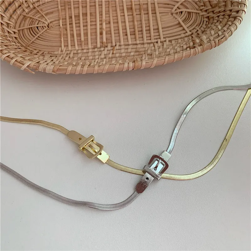 Vintage Metal Belt Chokers Necklaces for Women Punk Jewelry Snake Chain Colliers Female Pendant Necklace Hiphop Bijoux 2020
Vintage Metal Belt Chokers Necklaces for Women Punk Jewelry Snake Chain Colliers Female Pendant Necklace Hiphop Bijoux 2020