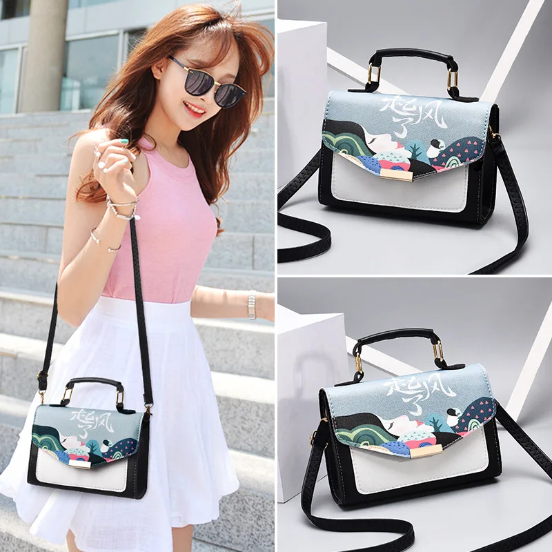 Spring and Summer New Women's Shoulder Messenger Bag Portable Small Square Bag Printing Fashion Casual Bag Bag for Women
Spring and Summer New Women's Shoulder Messenger Bag Portable Small Square Bag Printing Fashion Casual Bag Bag for Women