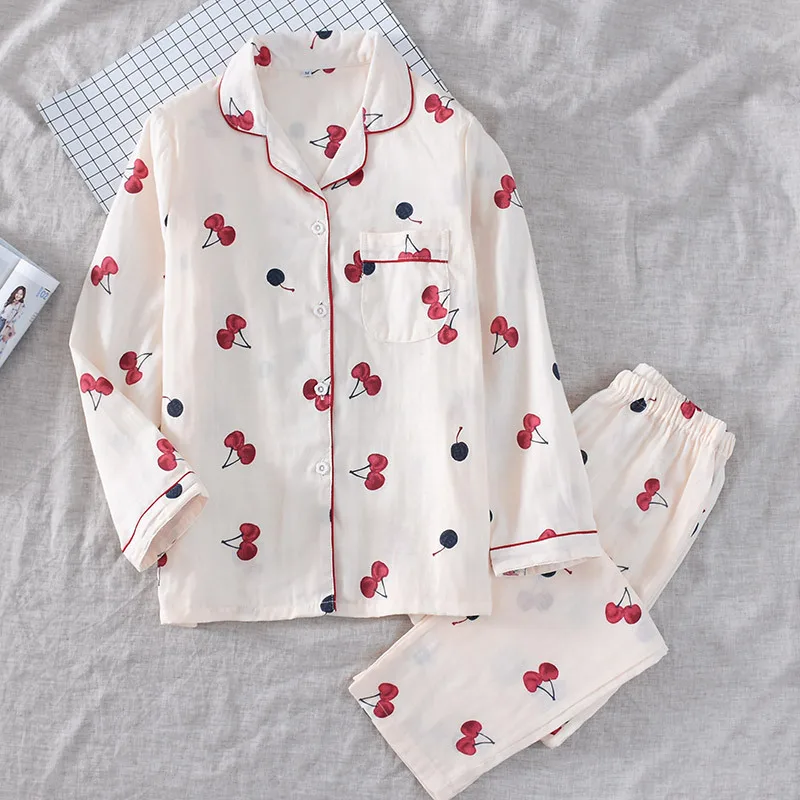 Beige Cotton 2PCS Casual Pajamas Suit Women's Full Sleeve Sleepwear Spring Autumn New Nightwear Print Loose Home Clothes
Beige Cotton 2PCS Casual Pajamas Suit Women's Full Sleeve Sleepwear Spring Autumn New Nightwear Print Loose Home Clothes