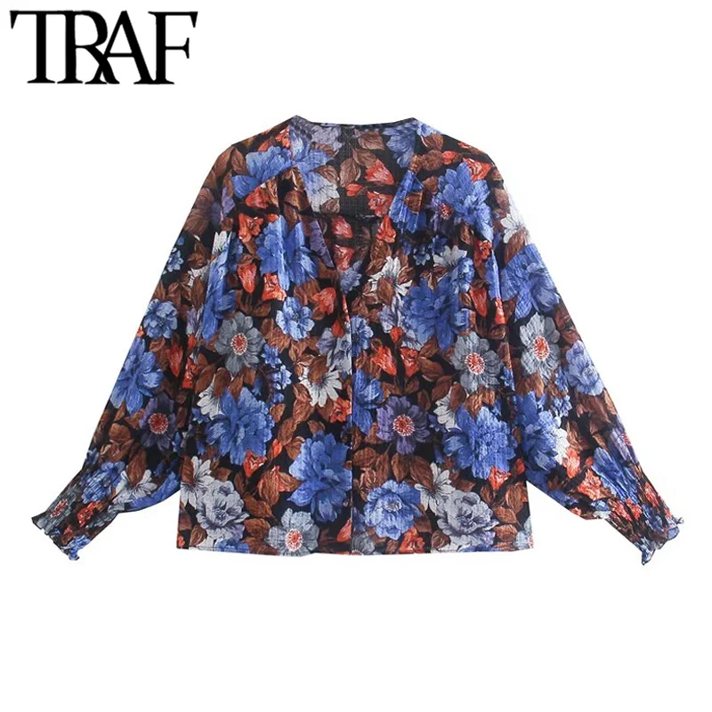 TRAF Women Fashion Floral Print Loose Blouses Vintage Long Sleeve Button-up Female Shirts Blusas Chic Tops
TRAF Women Fashion Floral Print Loose Blouses Vintage Long Sleeve Button-up Female Shirts Blusas Chic Tops