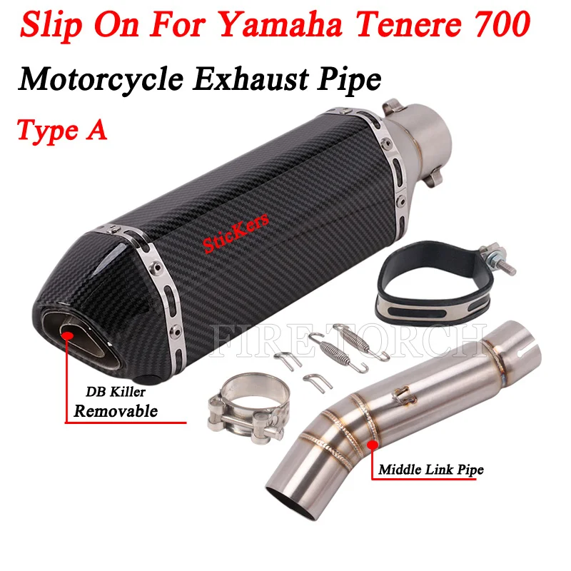 Слипоны для YAMAHA Tenere700 XTZ700 2019 2020 2021 система сброса выхлопных газов мотоцикла