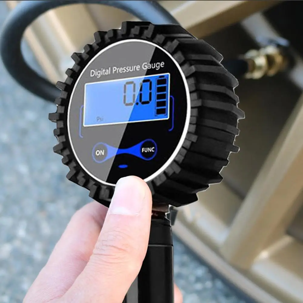 Digital Tire Inflator with Pressure Gauge 200 PSI Air Chuck and Compressor Accessories Heavy Duty with Rubber Hose Quick Connect 
Digital Tire Inflator with Pressure Gauge 200 PSI Air Chuck and Compressor Accessories Heavy Duty with Rubber Hose Quick Connect