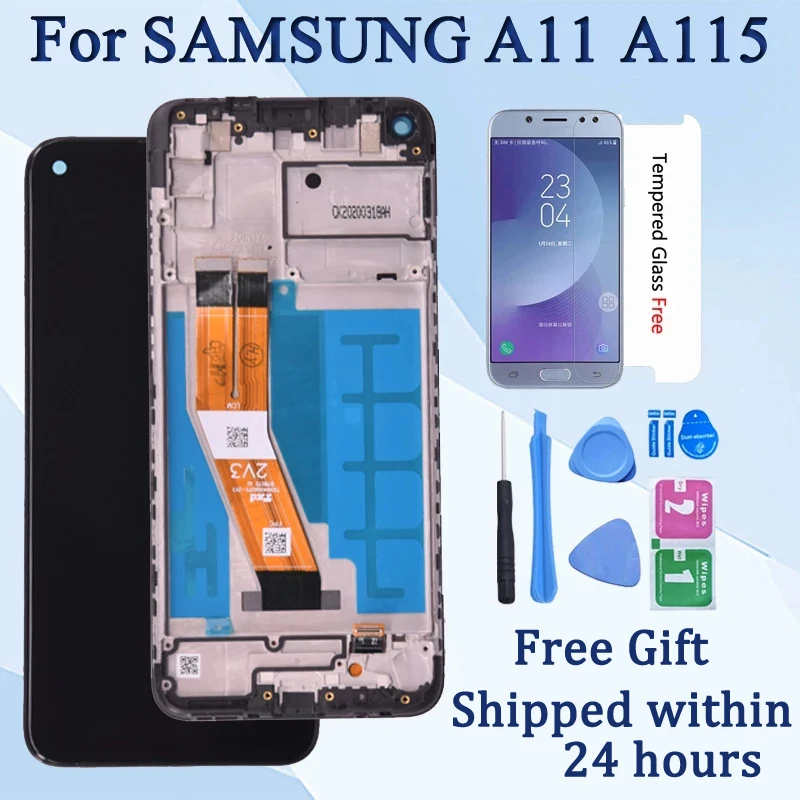 Display For Samsung Galaxy A11 A115 LCD With Touch Screen Digitizer Assembly For Samsung SM-A115F Lcd Replacement With Frame
Display For Samsung Galaxy A11 A115 LCD With Touch Screen Digitizer Assembly For Samsung SM-A115F Lcd Replacement With Frame