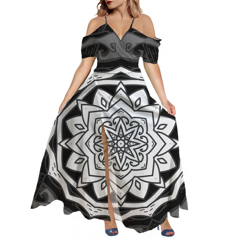 Hycool Polynesian Floral Design Casual Black Dresses Plus Size Long Sexy V Neck Women Beach Dress Elegant Sling Evening Dresses
Hycool Polynesian Floral Design Casual Black Dresses Plus Size Long Sexy V Neck Women Beach Dress Elegant Sling Evening Dresses
