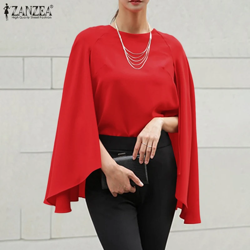 ZANZEA Autumn Tunic Tops Casual Blouse Women Long Sleeve Party Work OL Shirt Loose Fashion Solid Blusas Chemise Mujer Oversized
ZANZEA Autumn Tunic Tops Casual Blouse Women Long Sleeve Party Work OL Shirt Loose Fashion Solid Blusas Chemise Mujer Oversized