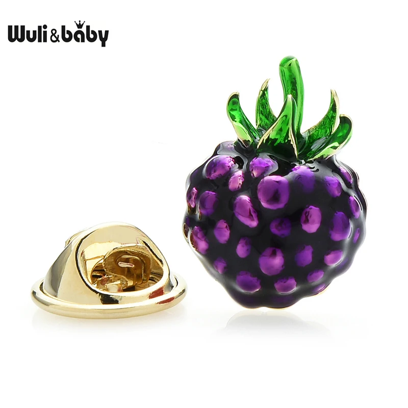Wuli & baby милые булавки для воротника малины женщин фиолетовые красные фрукты