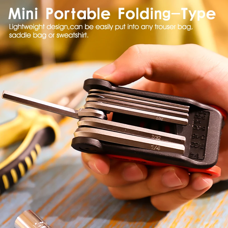 WEST BIKING Bicycle Tools Kit Cycling Repair Hex Allen Wrench Bottle Opener Tire Lever Multitool Set MTB Road Bike Repair Tool
WEST BIKING Bicycle Tools Kit Cycling Repair Hex Allen Wrench Bottle Opener Tire Lever Multitool Set MTB Road Bike Repair Tool