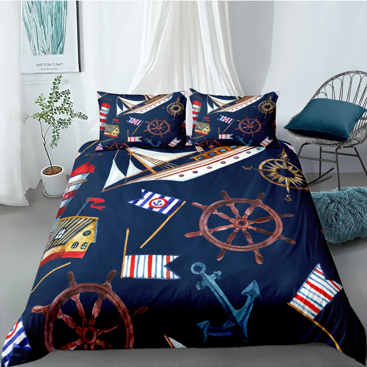 Navigation Rudder Bedding Set Cartoon 3D Print Comforter Luxury Twin Queen King Single Size Duvet Cover Set Home Textile Decor
Navigation Rudder Bedding Set Cartoon 3D Print Comforter Luxury Twin Queen King Single Size Duvet Cover Set Home Textile Decor