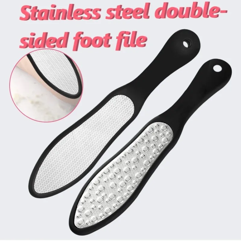 

Foot Rasps Stainless Steel Double-sided Dead Skin Rasp Remover Foot File Heel Grater Pedicure Scrub Manicure Nail Tools
