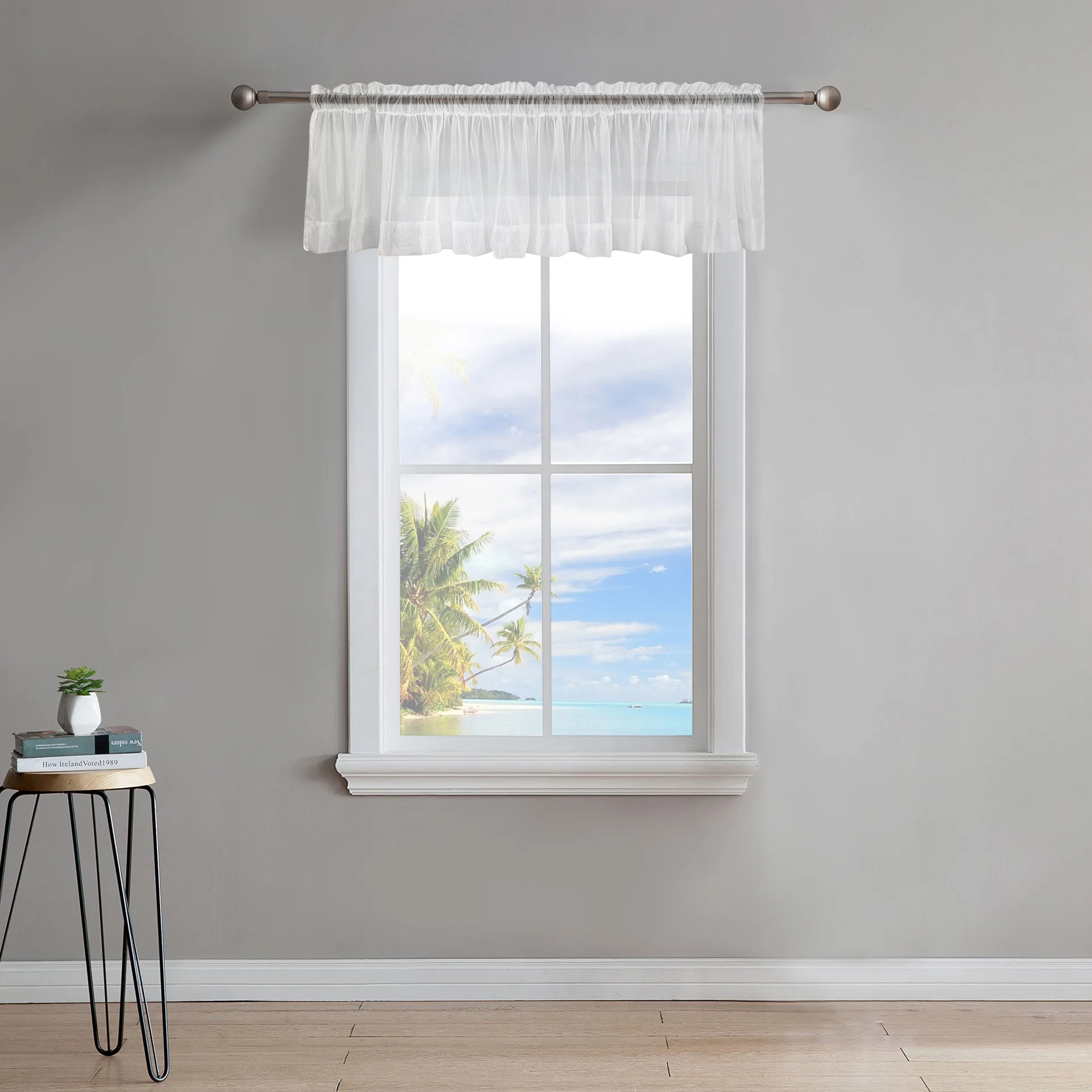 American Finished Semi-curtain Head Scandinavian High-grade White Window Solid Color Decorative Yarn Curtain Short Curtain
American Finished Semi-curtain Head Scandinavian High-grade White Window Solid Color Decorative Yarn Curtain Short Curtain