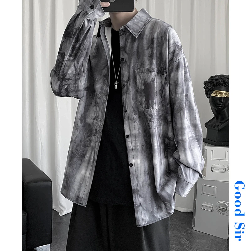 Fried Street Tie Dye Shirt Men Korean Fashion Loose Printed Casual Shirt Men Harajuku Streetwear Hip Hop Long Sleeve Shirt Men
Fried Street Tie Dye Shirt Men Korean Fashion Loose Printed Casual Shirt Men Harajuku Streetwear Hip Hop Long Sleeve Shirt Men