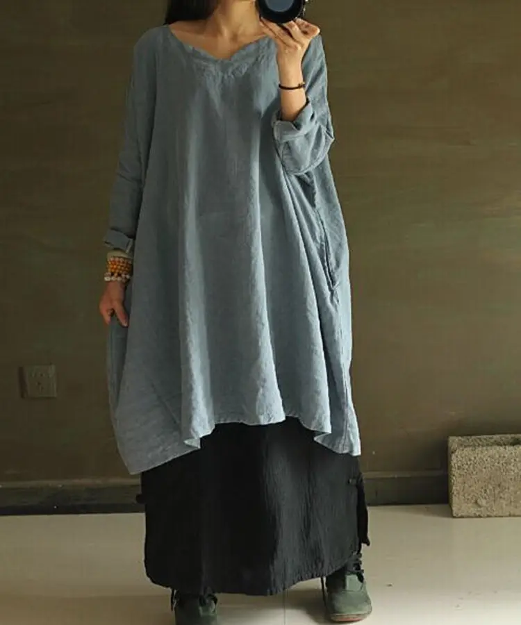 Оригинальное женское платье из хлопка и льна, женское платье большого размера, свободное, ретро, ностальгическое, увеличивающее рост, весен... 
Оригинальное женское платье из хлопка и льна, женское платье большого размера, свободное, ретро, ностальгическое, увеличивающее рост, весен...