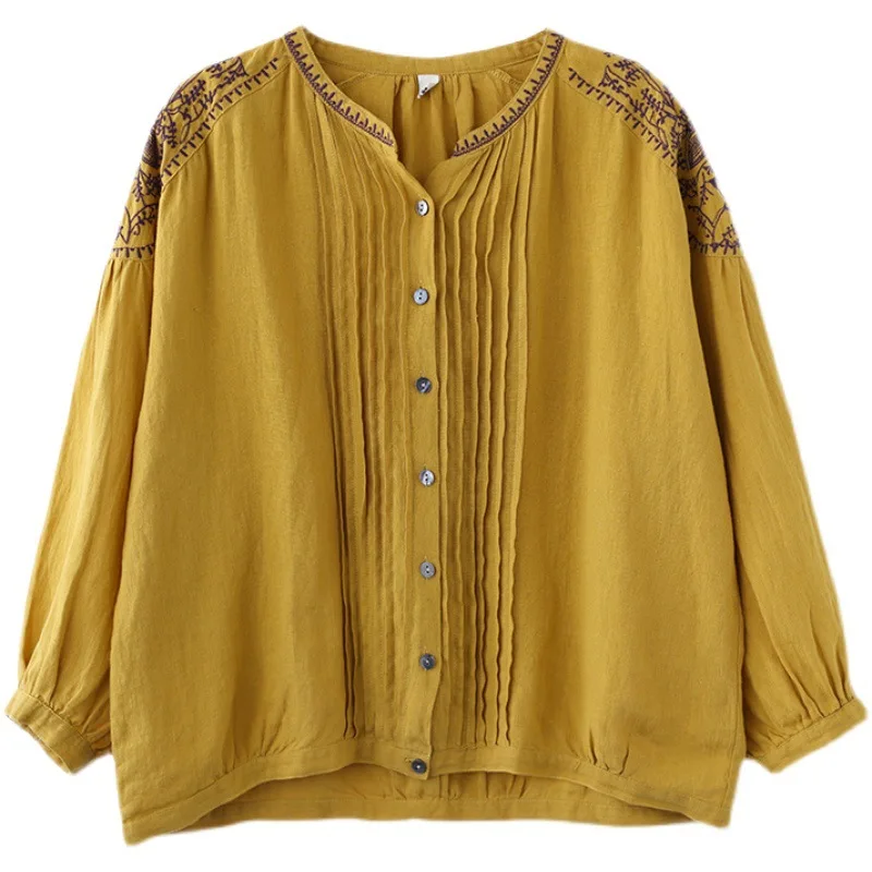 Max LuLu Korean Fashion 2021 Spring Clothes Women Linen Elegant Blouses Ladies Loose Casual Tops Embroidery Pink Shirts Big Size
Max LuLu Korean Fashion 2021 Spring Clothes Women Linen Elegant Blouses Ladies Loose Casual Tops Embroidery Pink Shirts Big Size