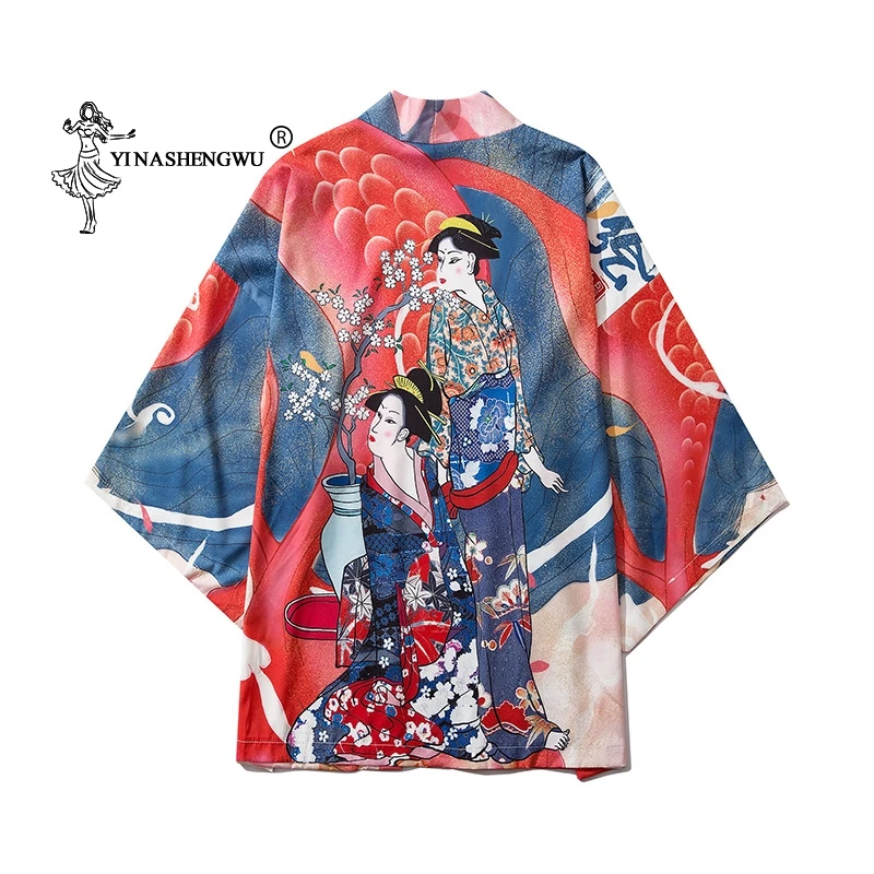 Japanese Samurai Woman Printed Harajuku Men Women Cardigan Kimono Casual Shirt Summer Sunscreen kimonos Beach Coat Jackaet
Japanese Samurai Woman Printed Harajuku Men Women Cardigan Kimono Casual Shirt Summer Sunscreen kimonos Beach Coat Jackaet