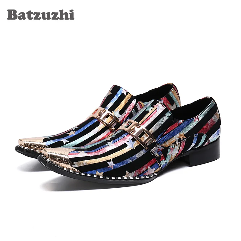 Batzuzhi Italian Type Men Shoes Pointed Toe Leather Dress Shoes Men Color Wedding Shoes for Men Party, Big Sizes US6-US12
Batzuzhi Italian Type Men Shoes Pointed Toe Leather Dress Shoes Men Color Wedding Shoes for Men Party, Big Sizes US6-US12