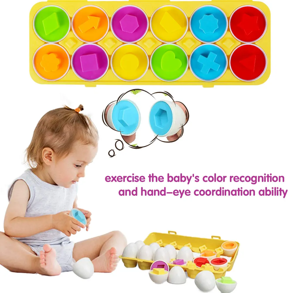 Baby Toys Recognize Color Shape Kids Egg Toy Toddler Matching Toy Funny Children Christmas Gift Puzzle Game Educational Toys
Baby Toys Recognize Color Shape Kids Egg Toy Toddler Matching Toy Funny Children Christmas Gift Puzzle Game Educational Toys