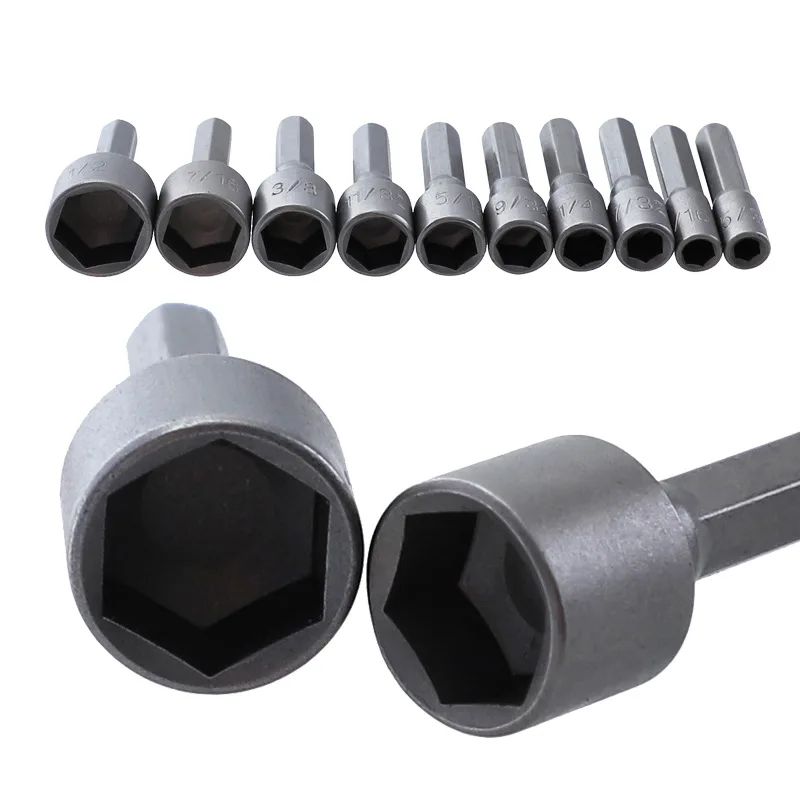 10/11PCS Power Nut Driver Hex Shank Drill Bit Adapter Socket Set Wrench Screw Screw Screwdriver 5/32-1/2IN 4-13MM
10/11PCS Power Nut Driver Hex Shank Drill Bit Adapter Socket Set Wrench Screw Screw Screwdriver 5/32-1/2IN 4-13MM