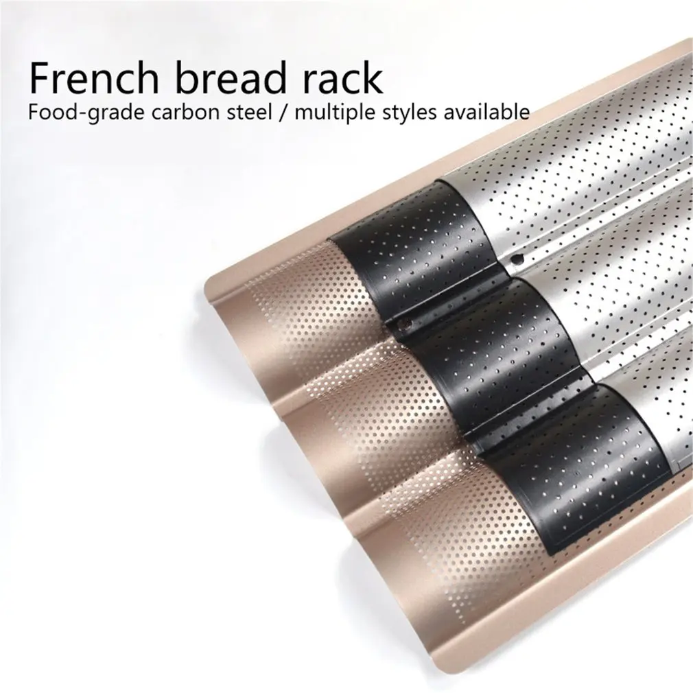 Food Grade Steel Groove Wave Bread Baking Tray For Baguette Bake Mold Pan Banneton Baking Tool Mold Pan 
Food Grade Steel Groove Wave Bread Baking Tray For Baguette Bake Mold Pan Banneton Baking Tool Mold Pan