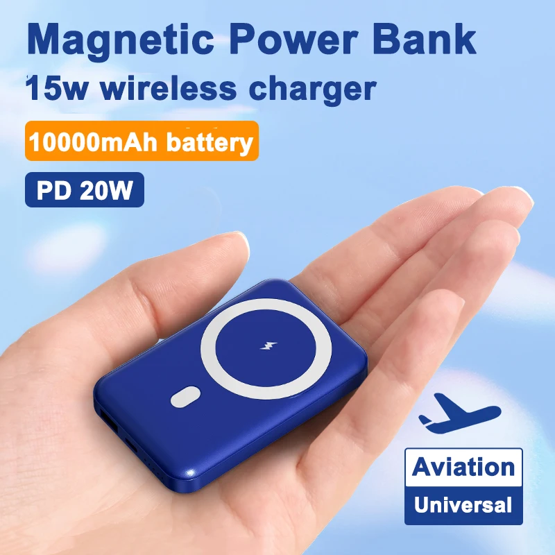 Power Bank 10000mAh 15W Magnetic Wireless Charger for iPhone Samsung Xiaomi Huawei Portable External Auxiliary Battery Powerbank
Power Bank 10000mAh 15W Magnetic Wireless Charger for iPhone Samsung Xiaomi Huawei Portable External Auxiliary Battery Powerbank