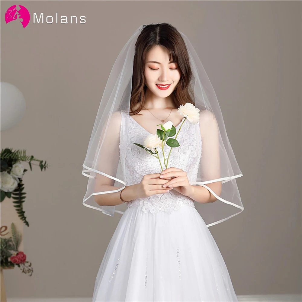 Свадебная фата Molans, Корейская, однослойная, белая, с атласной окантовкой, 1,4 м
Свадебная фата Molans, Корейская, однослойная, белая, с атласной окантовкой, 1,4 м