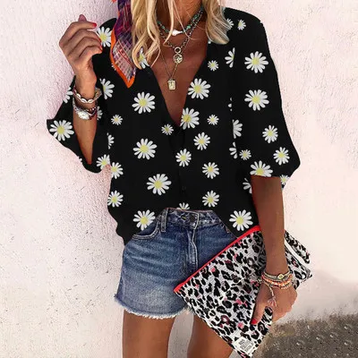 2020 new women summer t-shirt flower printed long sleeve v-neck button ladies shirt loose large ladies tops
2020 new women summer t-shirt flower printed long sleeve v-neck button ladies shirt loose large ladies tops
