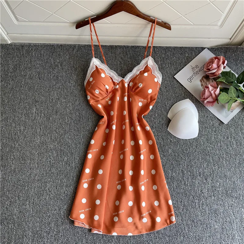 Sexy Backless Nightgown Women Sleepwear Silky Soft Satin Nightwear Bathrobe Mini V-Neck Print Dot Home Dressing Gown Sleepshirt
Sexy Backless Nightgown Women Sleepwear Silky Soft Satin Nightwear Bathrobe Mini V-Neck Print Dot Home Dressing Gown Sleepshirt