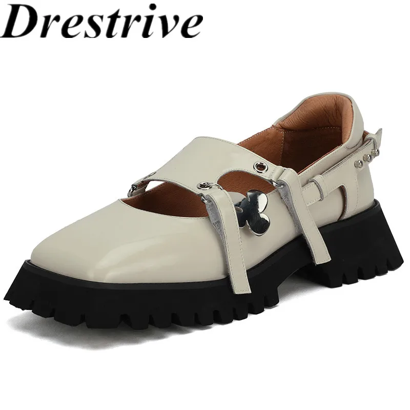 Drestrive 2021 Autumn Fashion Shoes Square Toe Cow Leather Flats Buckle Women Pumps Platform Low Heels Black Metal Knot
Drestrive 2021 Autumn Fashion Shoes Square Toe Cow Leather Flats Buckle Women Pumps Platform Low Heels Black Metal Knot