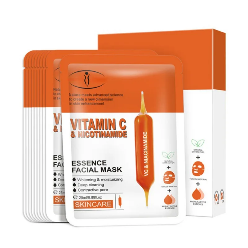 Orange VC & Nicotinamide Facial Masks Purifying Skin Moisturizing Hydrating Brightening Skin Care Mask 25ml * 10PCS
Orange VC & Nicotinamide Facial Masks Purifying Skin Moisturizing Hydrating Brightening Skin Care Mask 25ml * 10PCS