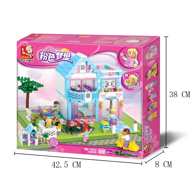 SLuban Pink Dream-Garden Villa Educational Toys Children's Assembled House City Building Block Minifigures Toy Gift For Kids 
SLuban Pink Dream-Garden Villa Educational Toys Children's Assembled House City Building Block Minifigures Toy Gift For Kids