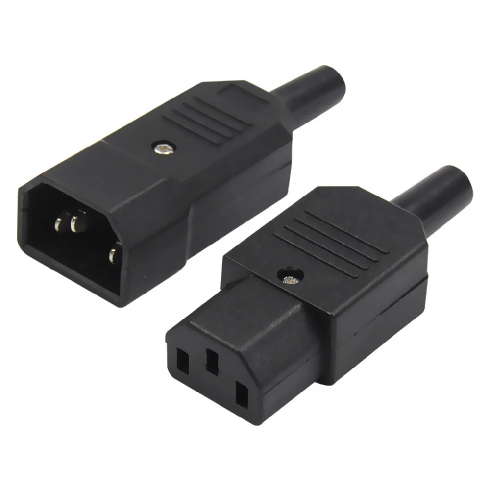 1Pcs IEC Straight Cable Plug Connector C13 C14 10A 250V Black Female Male Plug Rewirable Power Connector 3 Pin AC Socket
1Pcs IEC Straight Cable Plug Connector C13 C14 10A 250V Black Female Male Plug Rewirable Power Connector 3 Pin AC Socket