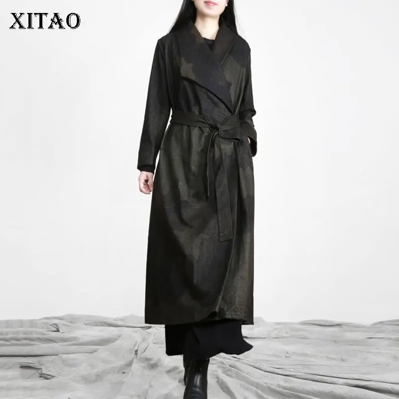 XITAO Vintage Print Women Trench Coat Fashion Casual Bandage 2021 Autumn New Simplicity Temperament Big Turn-down Collar WJ0445
XITAO Vintage Print Women Trench Coat Fashion Casual Bandage 2021 Autumn New Simplicity Temperament Big Turn-down Collar WJ0445