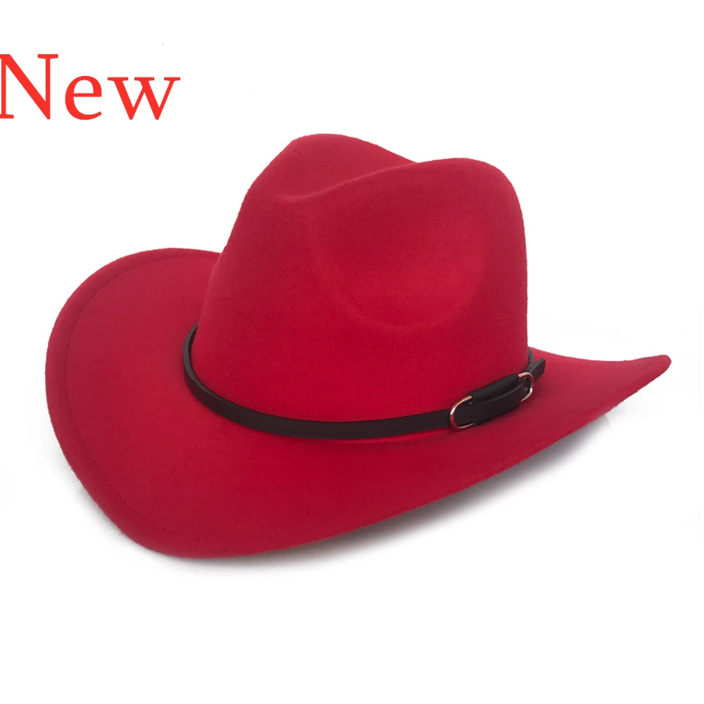 classic leather band cowboy hat jazz hat felt hat for women and men cap black wide brim hat lady fashion cap western cowboy
classic leather band cowboy hat jazz hat felt hat for women and men cap black wide brim hat lady fashion cap western cowboy