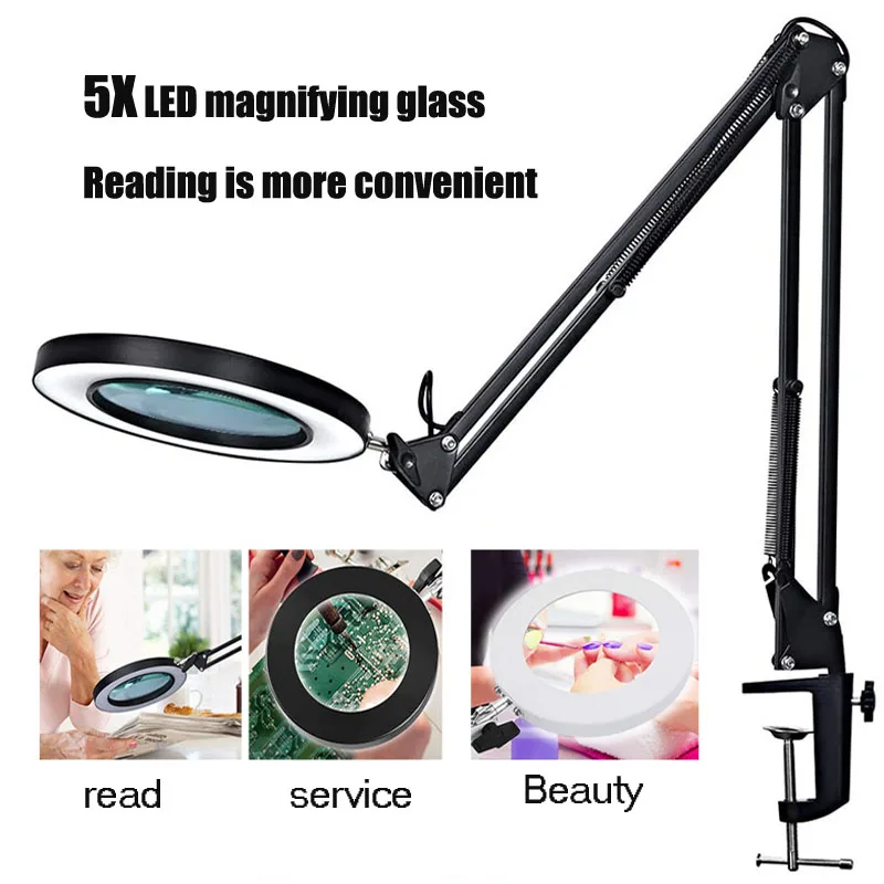 Usb Electrician Repair Beauty Tattoo Eyebrow Body Manicure Reading Desk Lamp Creative Magnifying Glass Led Folding Long Arm Clip
Usb Electrician Repair Beauty Tattoo Eyebrow Body Manicure Reading Desk Lamp Creative Magnifying Glass Led Folding Long Arm Clip