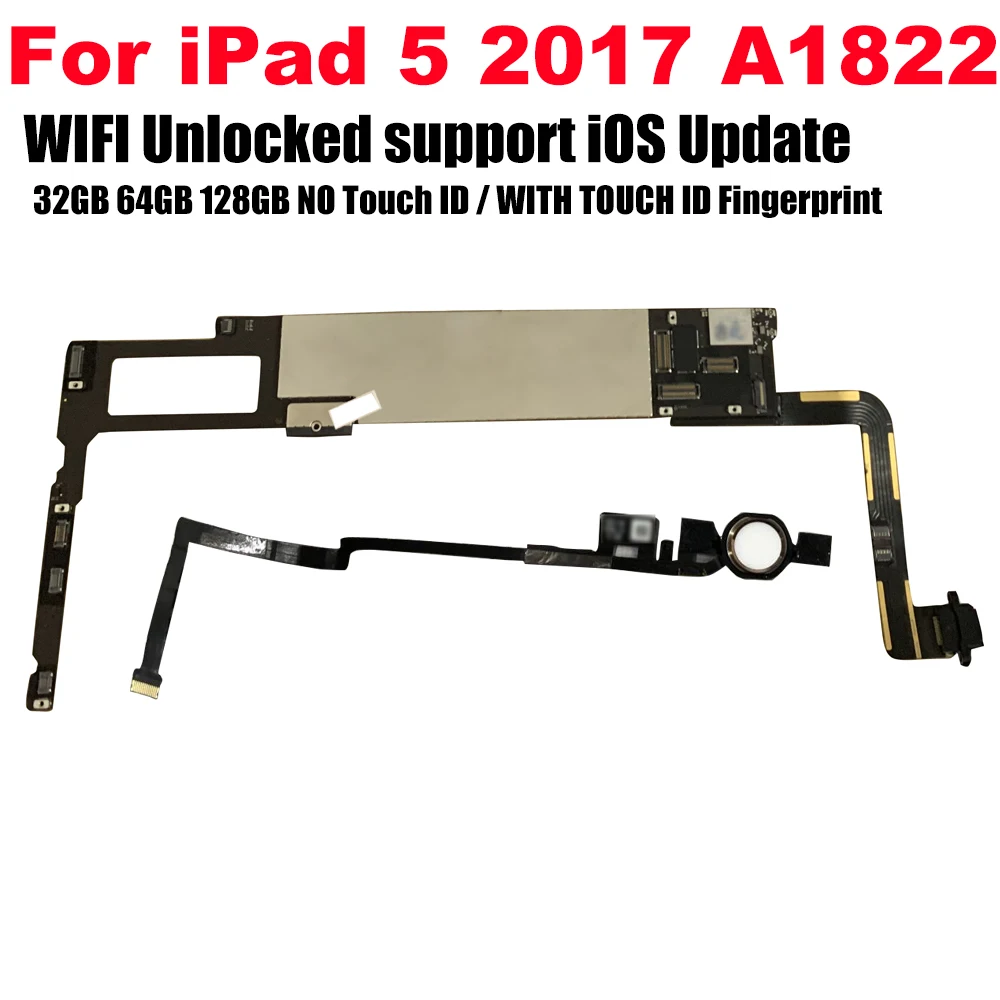 32GB 128GB 2017 9.7inch for iPad 5 Motherboard with Touch Logic Board Original A1822 For Ipad 5th Mainboard with IOS System
32GB 128GB 2017 9.7inch for iPad 5 Motherboard with Touch Logic Board Original A1822 For Ipad 5th Mainboard with IOS System