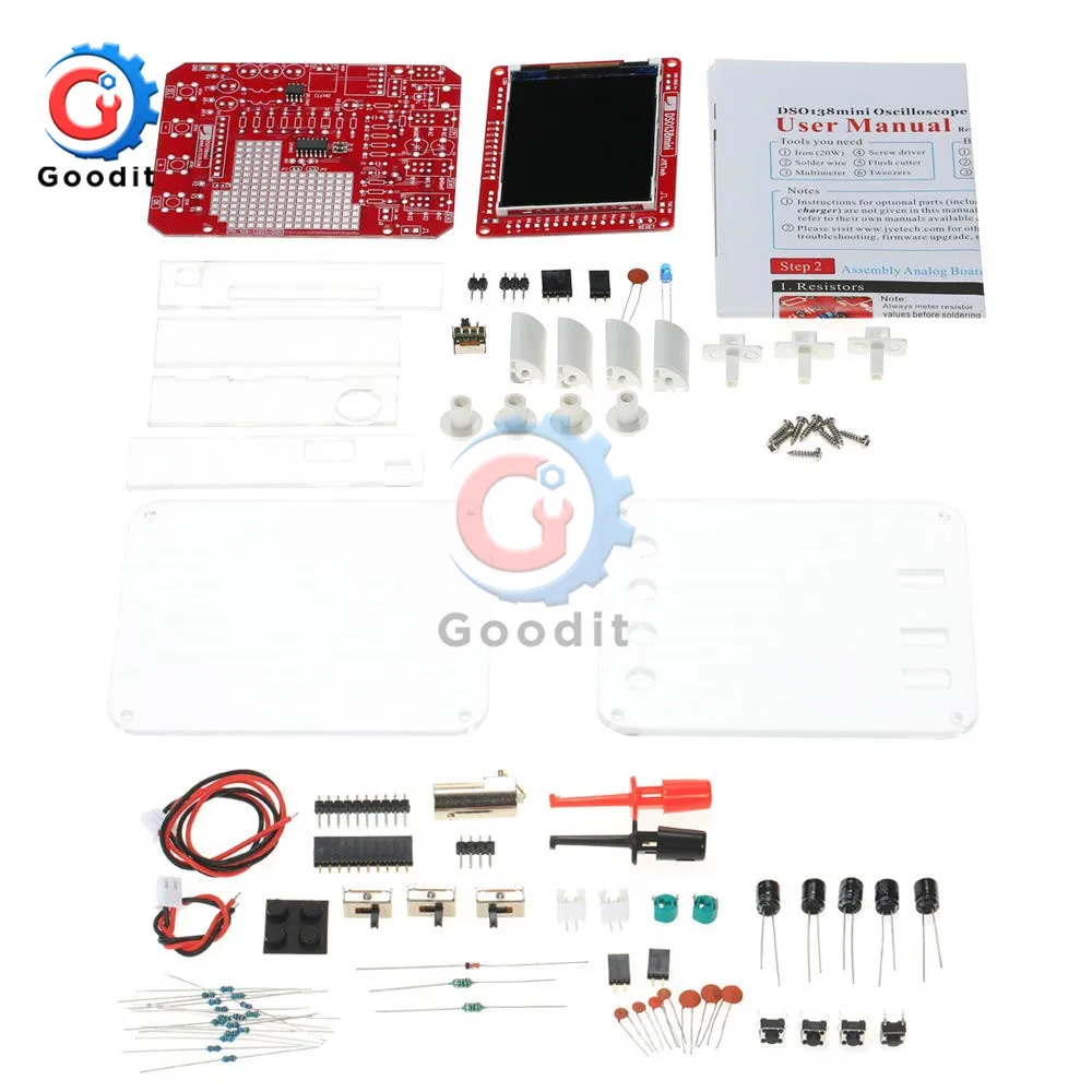 Portable Oscilloscope Mini 13805K 200KHz DC 3.5V-6V Digital Oscilloscope Upgraded Version Oscilloscope DIY Kit
Portable Oscilloscope Mini 13805K 200KHz DC 3.5V-6V Digital Oscilloscope Upgraded Version Oscilloscope DIY Kit
