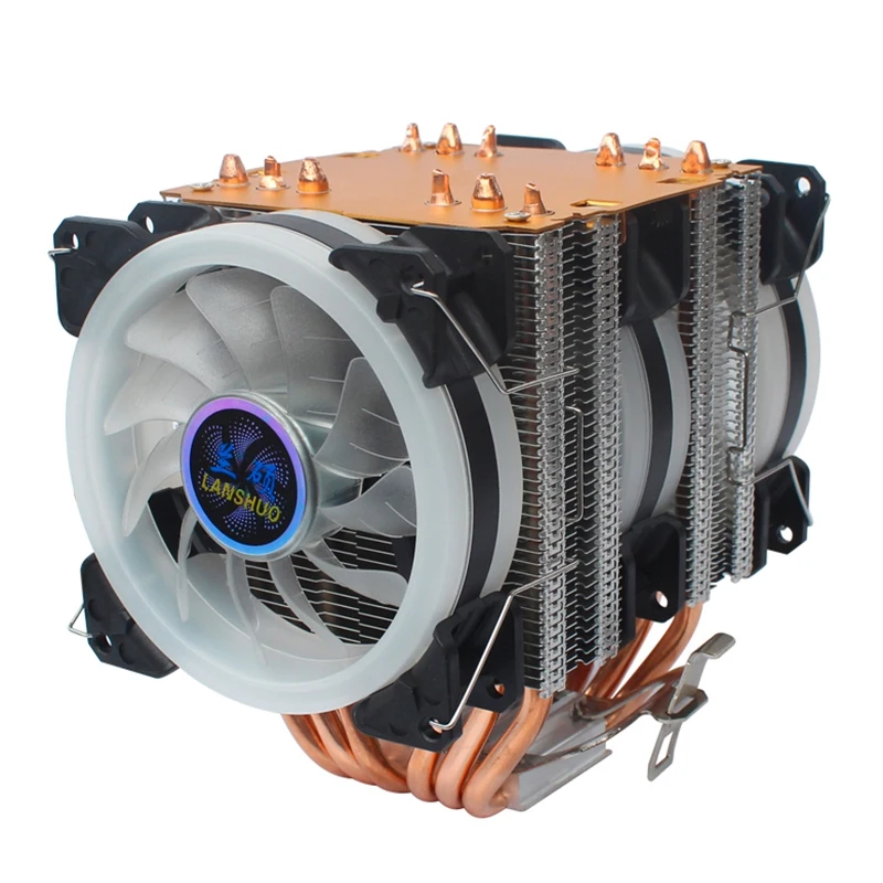 LANSHUO 6 тепловая труба ЦП радиатор Ультра тихий I5 Настольный ЦП вентилятор 1366Amd1150 (4 провода 3 вентилятора Aurora красочная лампа)
LANSHUO 6 тепловая труба ЦП радиатор Ультра тихий I5 Настольный ЦП вентилятор 1366Amd1150 (4 провода 3 вентилятора Aurora красочная лампа)