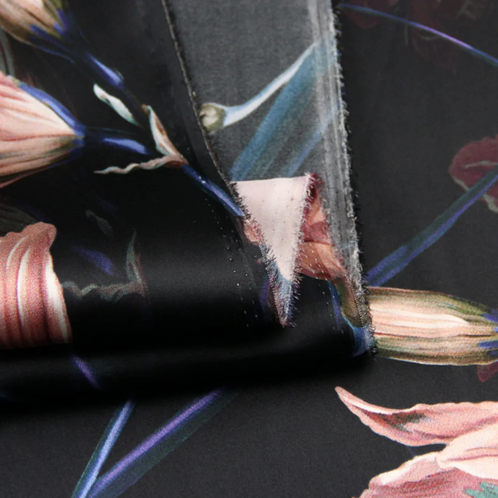 PRINTED SILK STRETCH SATIN 118cm width 19momme 100% Natural Silk Textile Fabric Sewing Materials
PRINTED SILK STRETCH SATIN 118cm width 19momme 100% Natural Silk Textile Fabric Sewing Materials